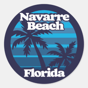 Sticker Rond Plage de Navarre Floride