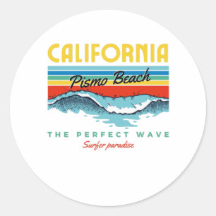 Sticker Rond Plage de Pismo