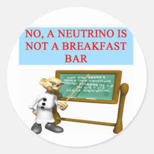 Sticker Rond Plaisanterie de physique de la mécanique quantiqu