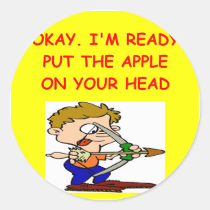 Sticker Rond Plaisanterie de TIR À L'ARC