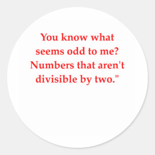 Sticker Rond plaisanterie drôle de maths
