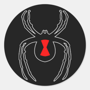 Sticker Rond Plan de la veuve noire