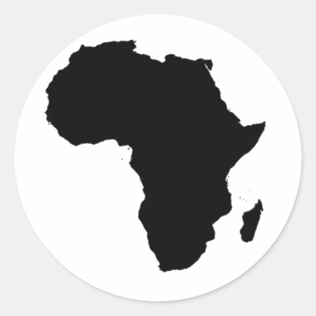 Sticker Rond Plan de l'Afrique (Devant)