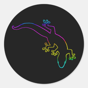 Sticker Rond Plan multicolore GECKO