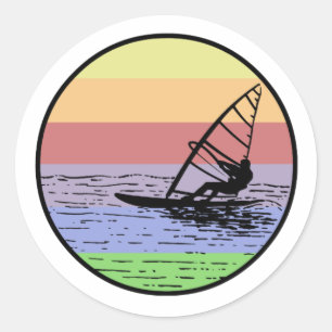 Sticker Rond Planche à voile