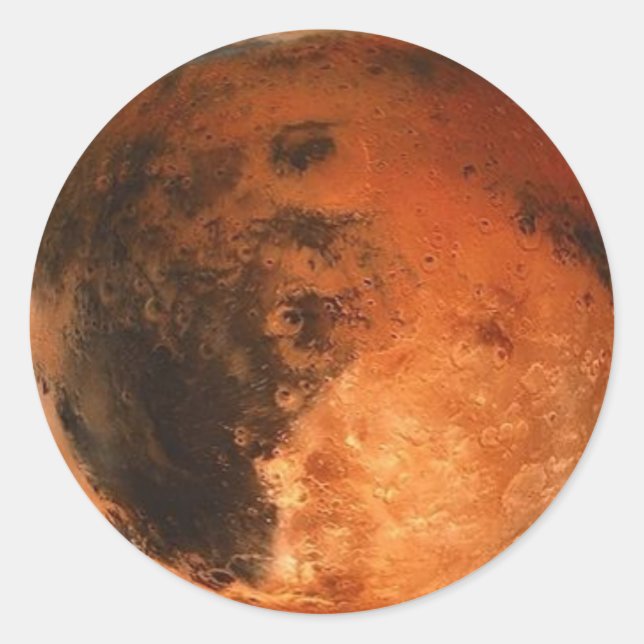 Sticker Rond PLANET MARS (système solaire) ~ (Devant)