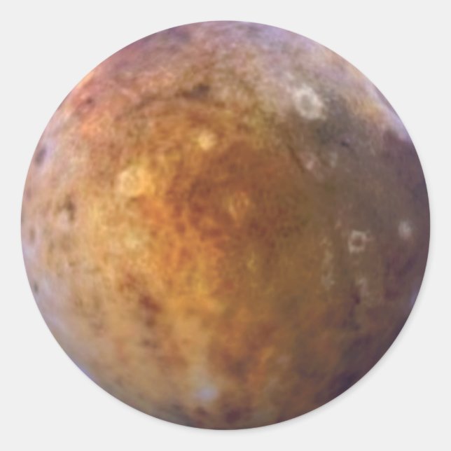 Sticker Rond PLANET PLUTO (système solaire) ~ (Devant)