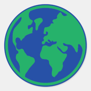 Sticker Rond Planète Terre
