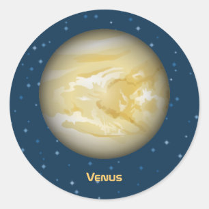 Sticker Rond Planète Vénus