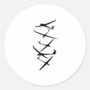 Sticker Rond Planeurs   Thermaux du pilote de planeur qui s'env