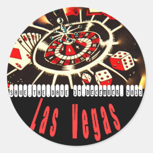 Sticker Rond Plans Mariages Las Vegas Icons
