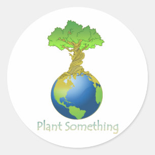 Sticker Rond Plante