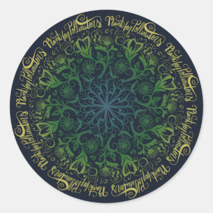 Sticker Rond Plante pour Pollinators fun jardiner jardening art