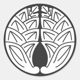 Sticker Rond plantes [Famille Crest]