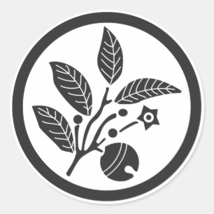 Sticker Rond plantes [Famille Crest]