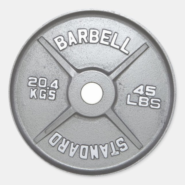 Sticker Rond Plaque Barbell (Devant)