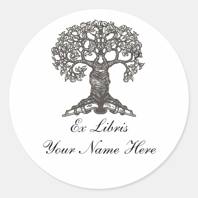 Sticker Rond Plaque de lecture de l'arborescence (Devant)