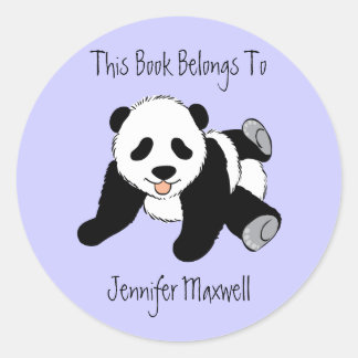 Sticker Rond Plaque de l'ours Panda