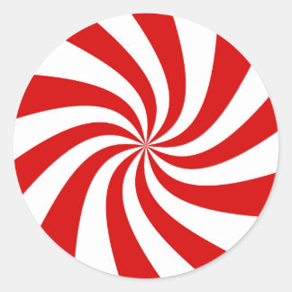 Sticker Rond plaque de sucre de canne rouge