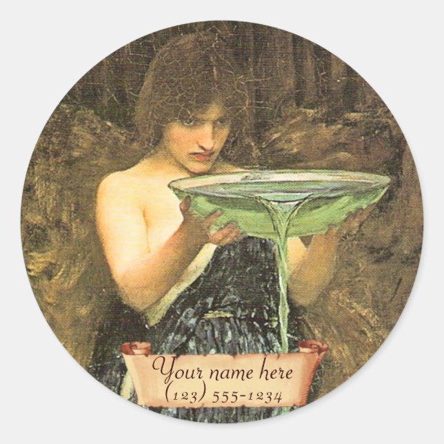 Sticker Rond Plaque d'enregistrement "Circe Invidiosa" (Devant)
