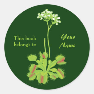 Sticker Rond Plaque florale Vénus Flytrap