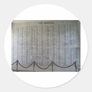 Sticker Rond Plaque USS Arizona