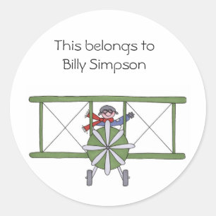 Sticker Rond Plaques du livre de nom