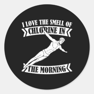 Sticker Rond Plate-forme Plongée Plongée Springboard Love