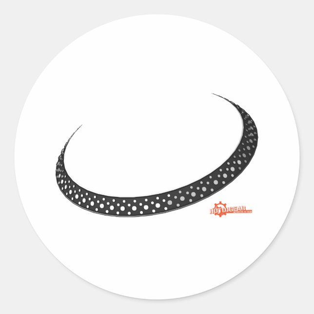 Sticker Rond Plateau Tourne-disque - DJ Djing Disque Jockey (Devant)