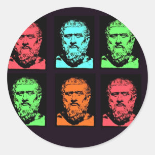Sticker Rond Platon Collage