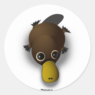 Sticker Rond platypus