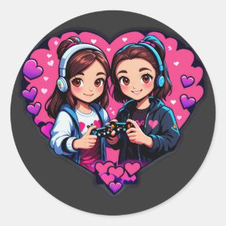 Sticker Rond Player Two Forever