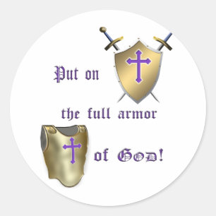 Sticker Rond Pleine armure de Dieu