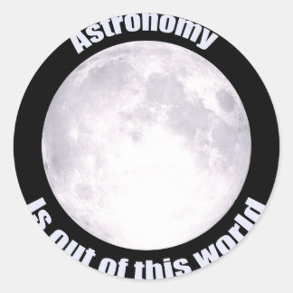 Sticker Rond Pleine lune d'astronomie