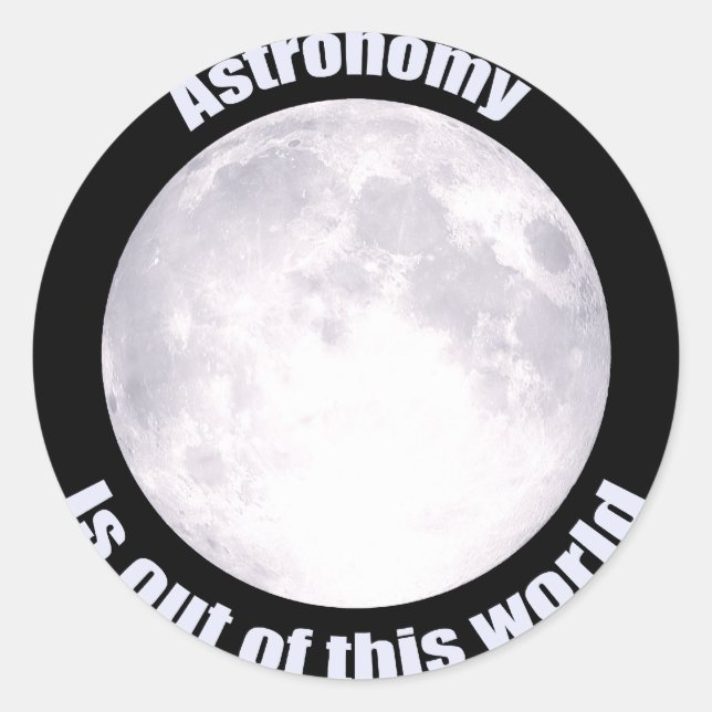 Sticker Rond Pleine lune d'astronomie (Devant)