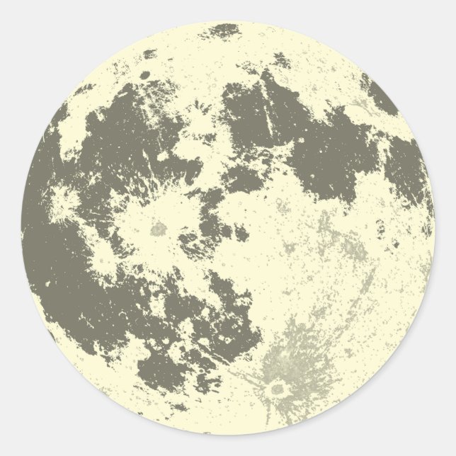 Sticker Rond Pleine lune Lumineuse Superlune (Devant)