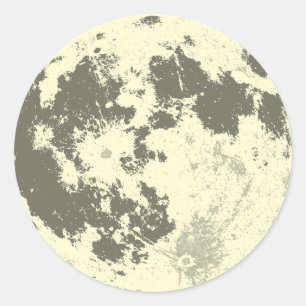 Sticker Rond Pleine lune Lumineuse Superlune