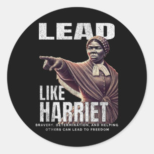 Sticker Rond Plomb Comme Harriet Histoire Noire Afro-Américaine
