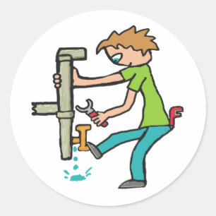 Sticker Rond Plomberie