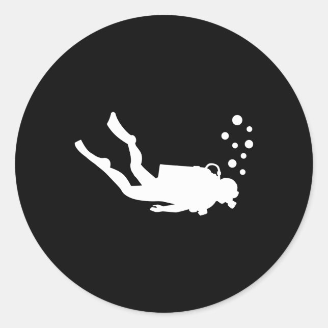Sticker Rond Plongée Plongée Plongée (Devant)