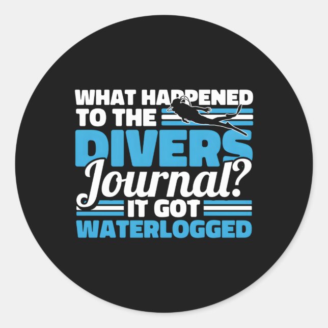 Sticker Rond Plongée plongée plongée plongée sous-marine Plongé (Devant)