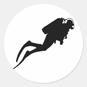 Sticker Rond plongée sous-marine