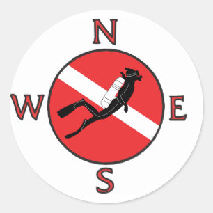 Sticker Rond Plongeur autonome