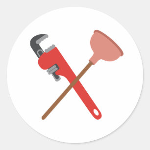 Sticker Rond Plongeur et clé