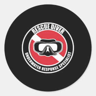 Sticker Rond Plongeur Secouru