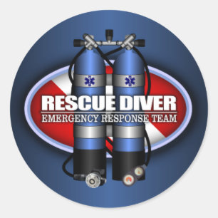 Sticker Rond Plongeur secouru (ST)