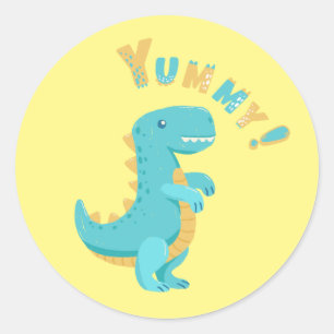Sticker Rond Plongez dans le plaisir avec une fête Dino-Mite !