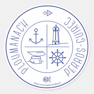 Sticker Rond Ploumanach  Perros-Guirec