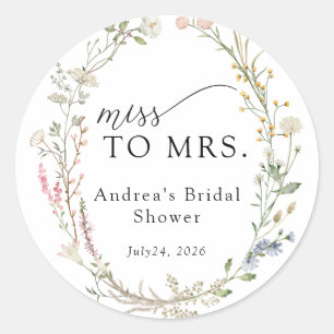 Sticker Rond Pluie de Fleurs Mariage