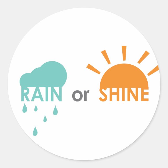 Sticker Rond Pluie ou brillance (Devant)
